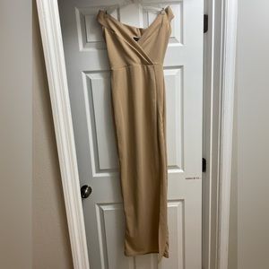 Tan maxi dress size 4